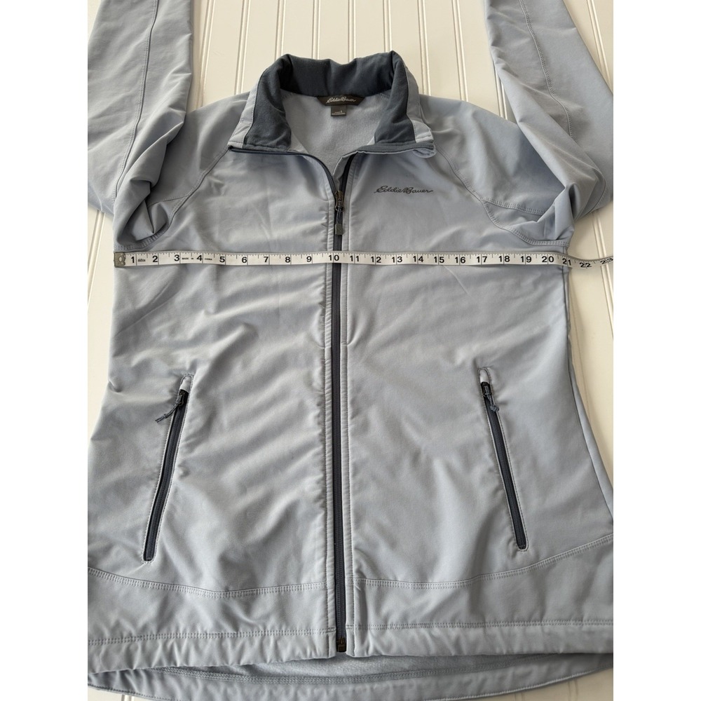 Outdoor Softshell Full Zip Fleece Lined Jacket Blue Womens Large Eddie Bauer - Picture 9 of 11